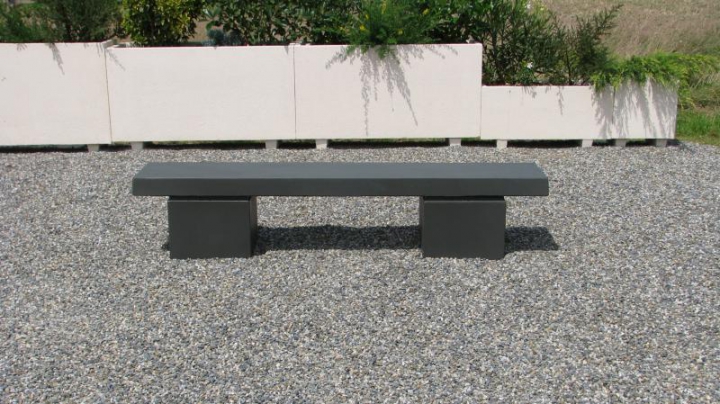 Banquette Athéna béton couleur ardoise